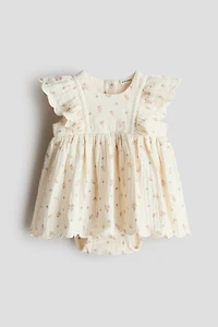 Cotton Muslin Bodysuit Dress