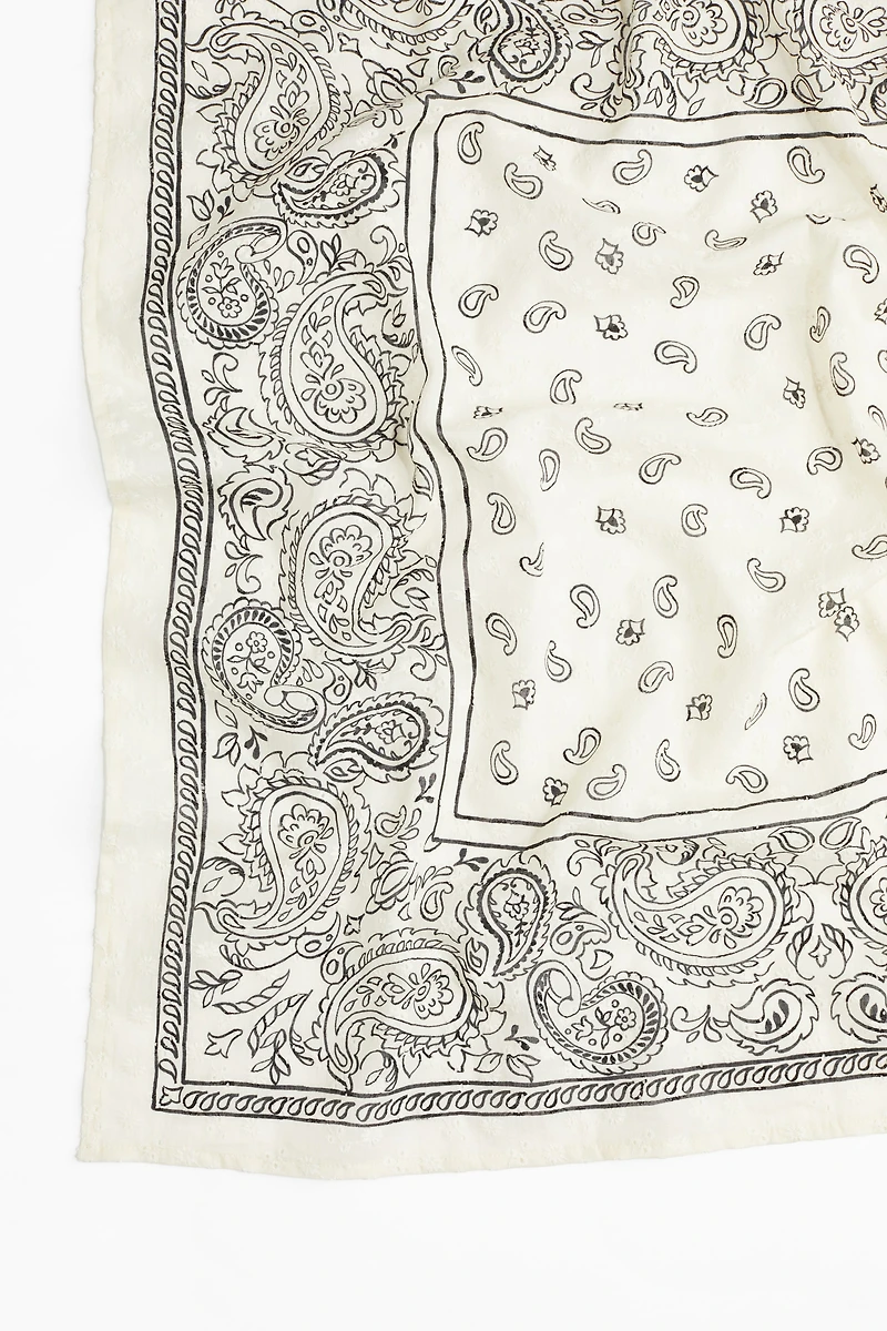Eyelet-Embroidered Scarf