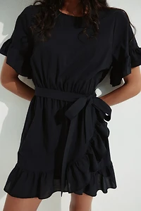 Ruffle-Trimmed Dress