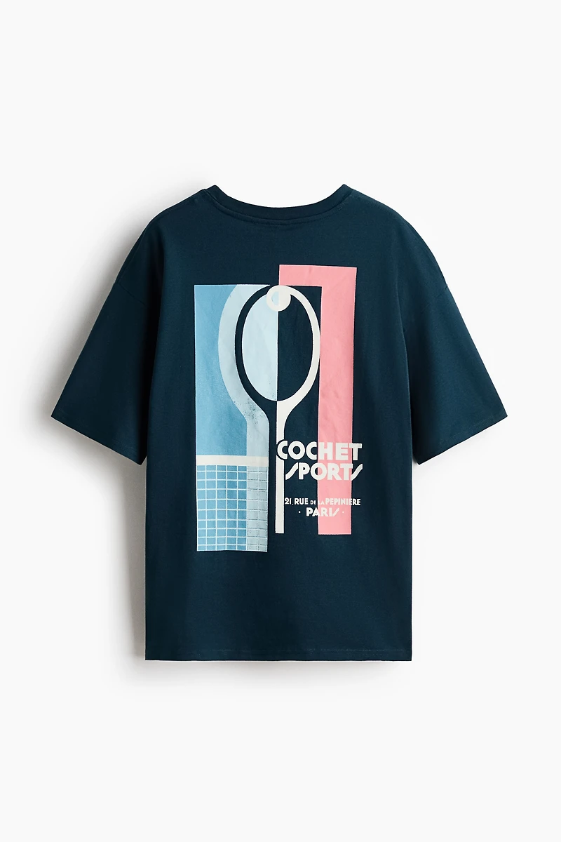 Cotton T-Shirt with Printed Motif