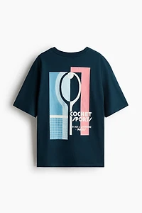 Cotton T-Shirt with Printed Motif