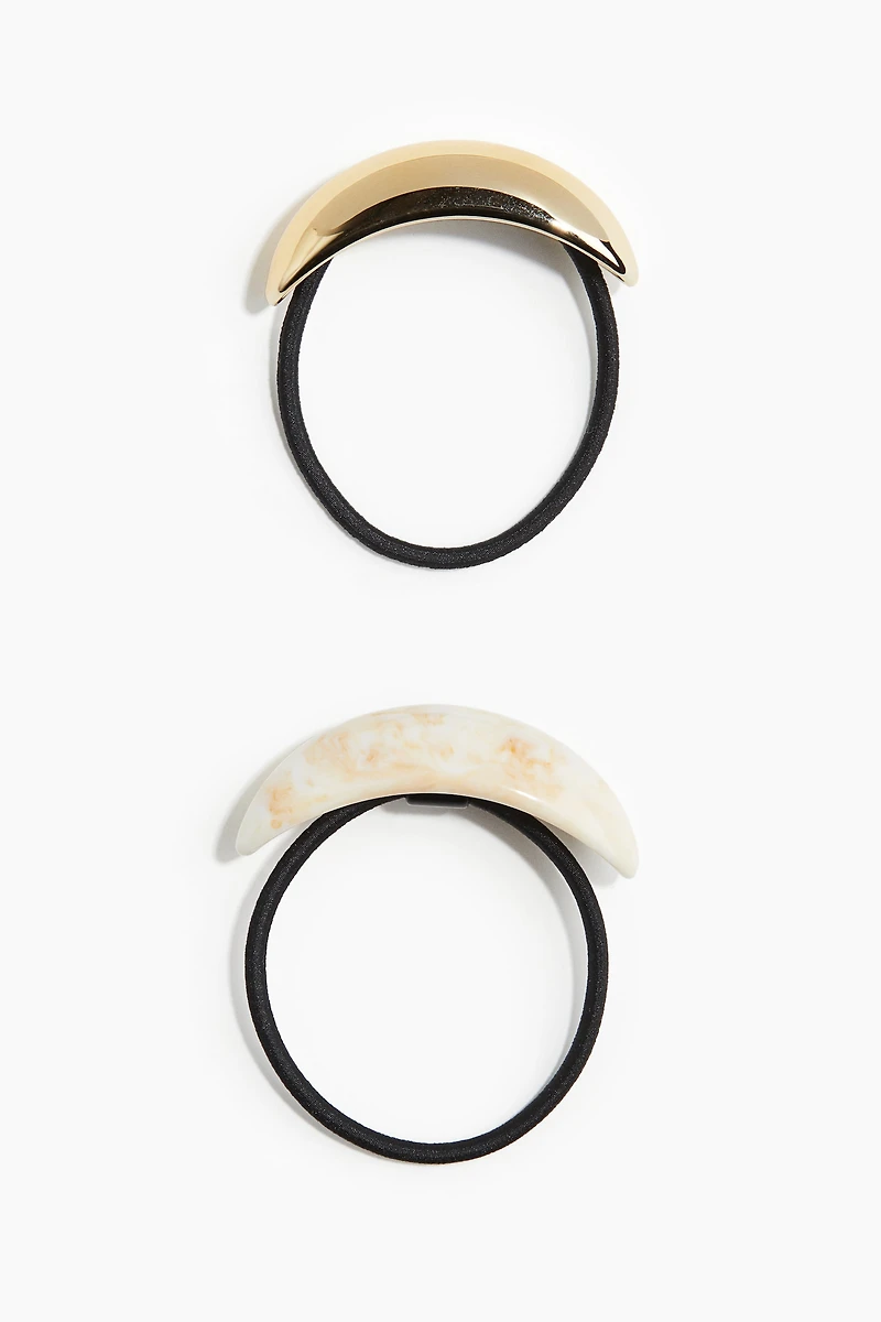 2-Pack Buckle-Detail Hair Elastics