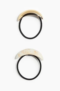 2-Pack Buckle-Detail Hair Elastics