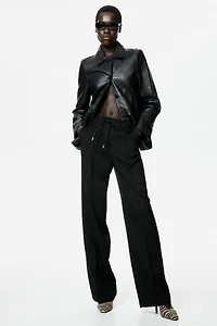 Straight-Leg Pants with Belt