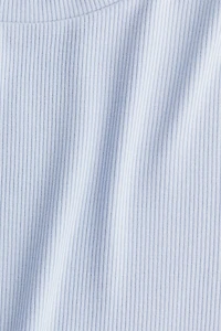 Lace-Trimmed Ribbed T-Shirt