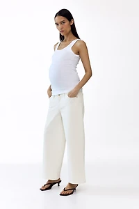 MAMA Wide Low Waist Ankle Jeans