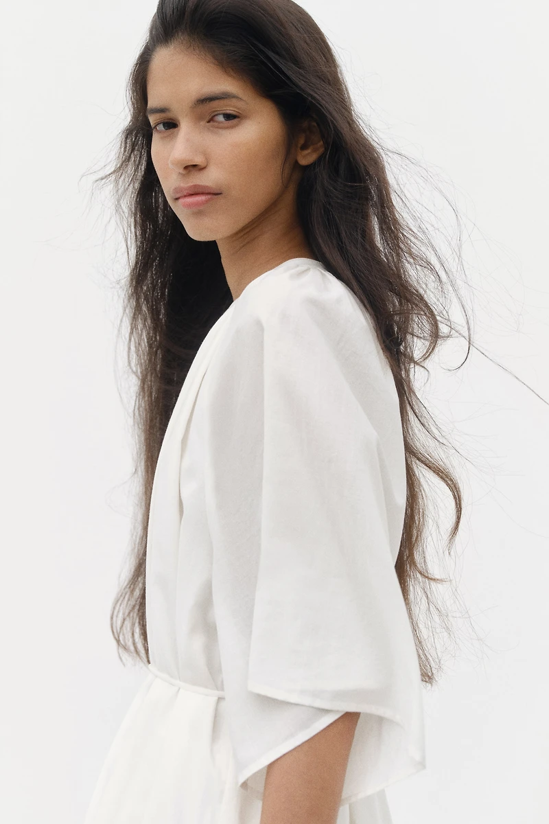 Tie-Belt Shirt Dress