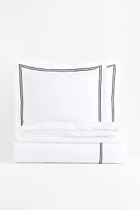 Cotton Percale King/Queen Duvet Cover Set