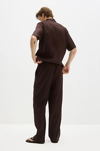 Easy-Care Loose-Fit Linen-Blend Pants