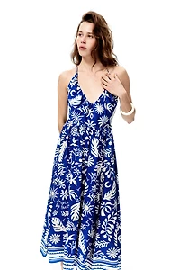 Open-Back Dress with Flared Skirt