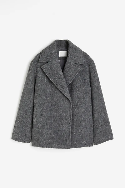 Wool-blend Double-breasted Jacket