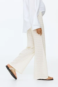 MAMA Pointelle-Knit Drawstring Pants