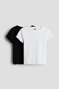 2-Pack Ribbed Cotton T-Shirts