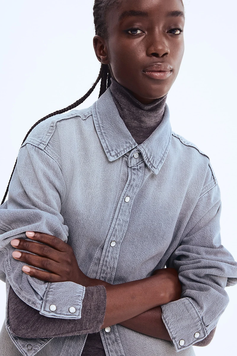 Chemise en denim doux comme la plume