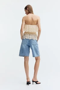 Flounced Bandeau Top