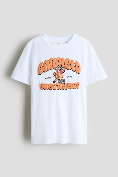 T-shirt en coton avec motif imprimé