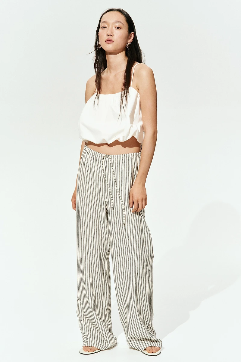 Straight-Leg Drawstring Pants