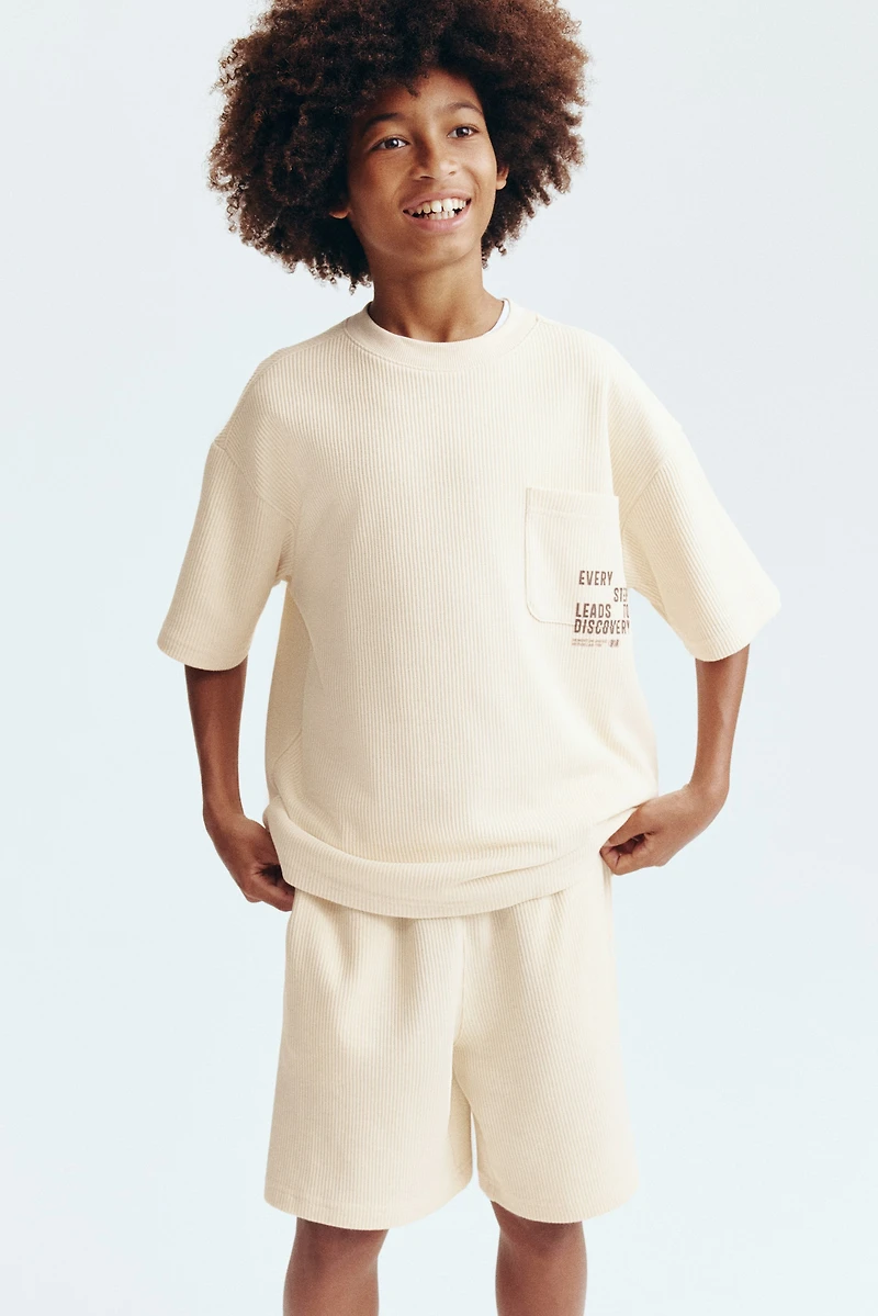 2-Piece Textured Jersey Set