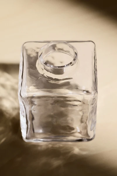 Soliflore en verre texturé