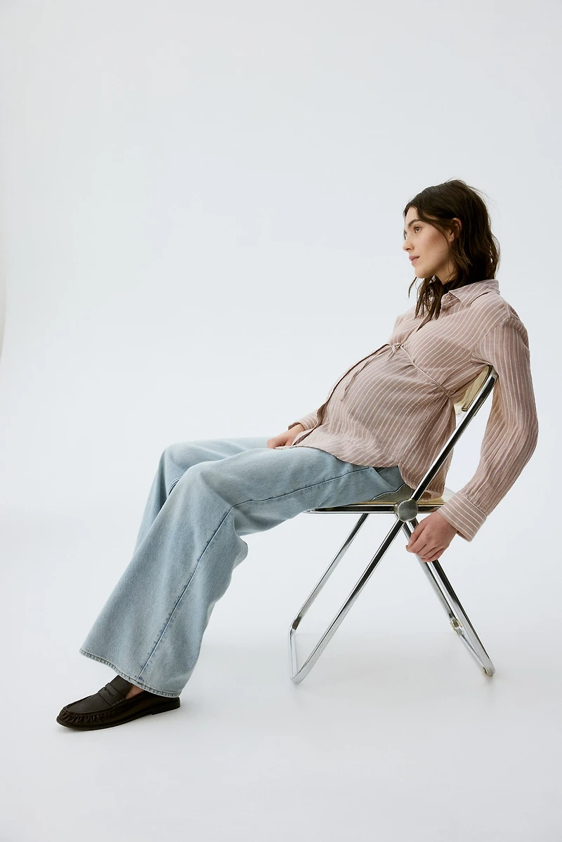 Chemise MAMA avant et après en mousseline