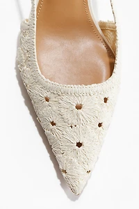 Kitten-Heeled Slingbacks