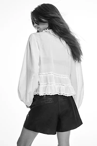 Pintucked blouse