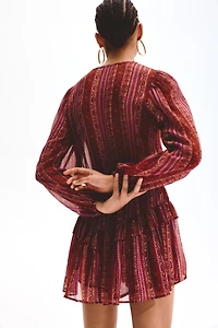 Flounce-Trimmed Dress