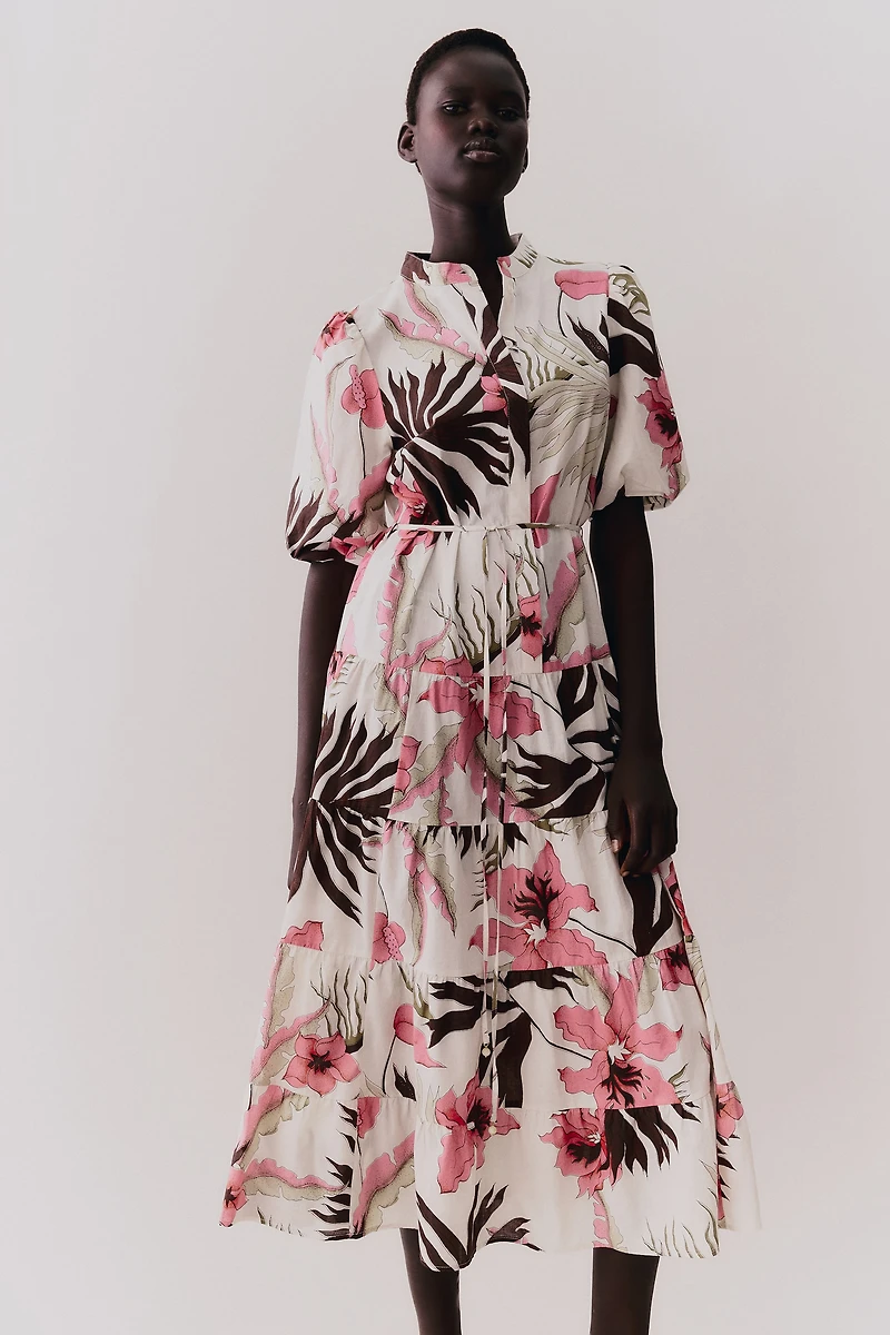 Robe longue en coton