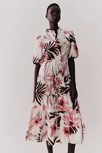 Robe longue en coton