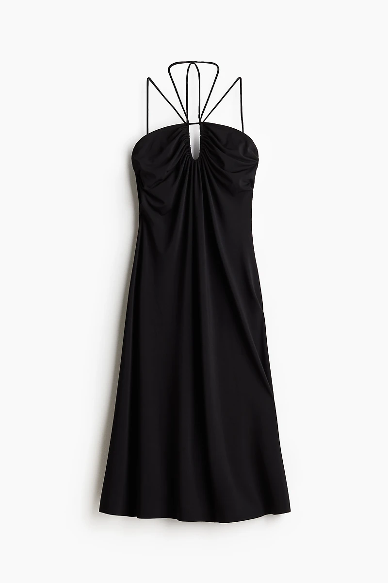 Draped Halterneck Dress