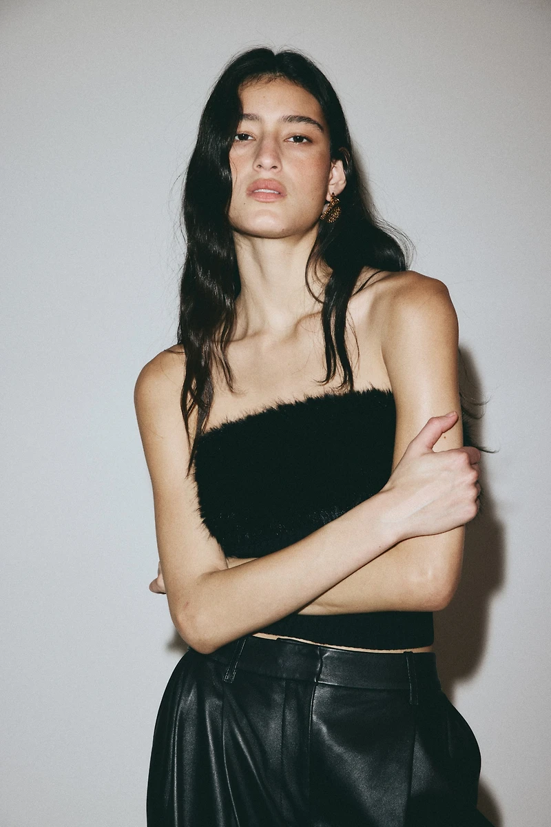 Haut tube en tricot côtelé