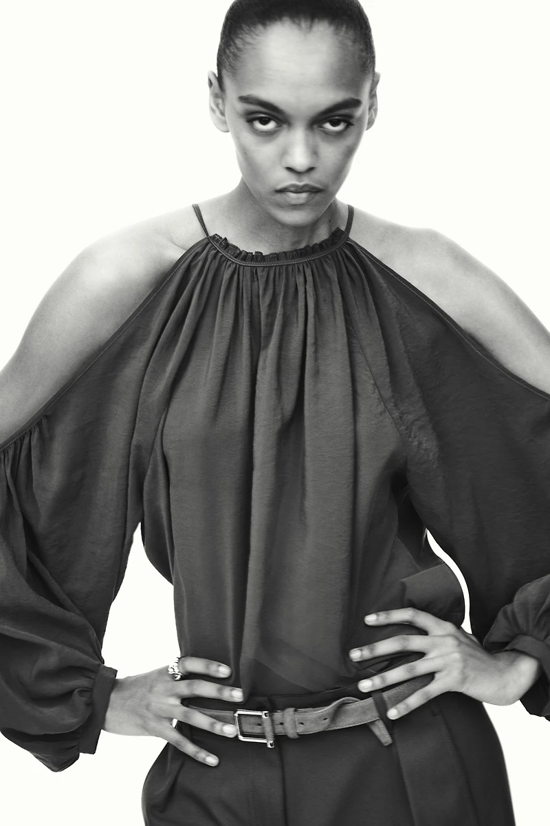 Open-Shoulder Blouse