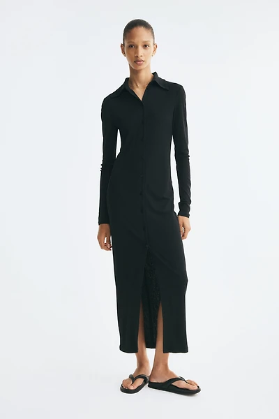 Fitted Long-Sleeved Jersey Dress