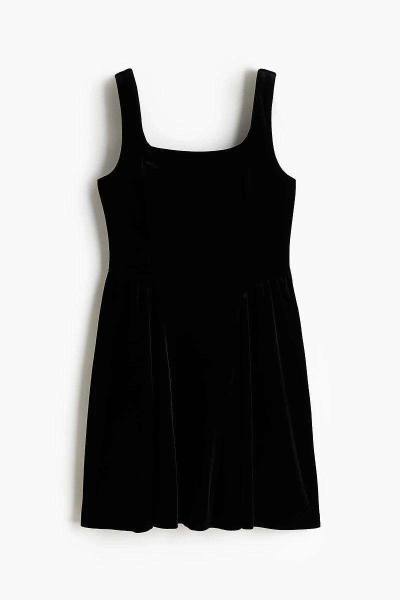 Sleeveless Velour Dress