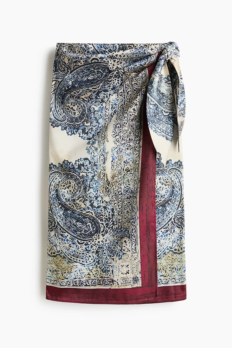 Satin Wrap Skirt