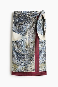 Satin Wrap Skirt