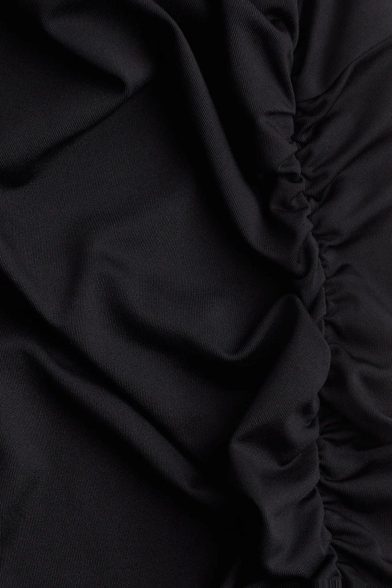 Draped one-shoulder dress