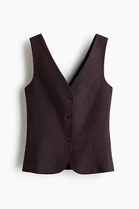 Linen-Blend Vest