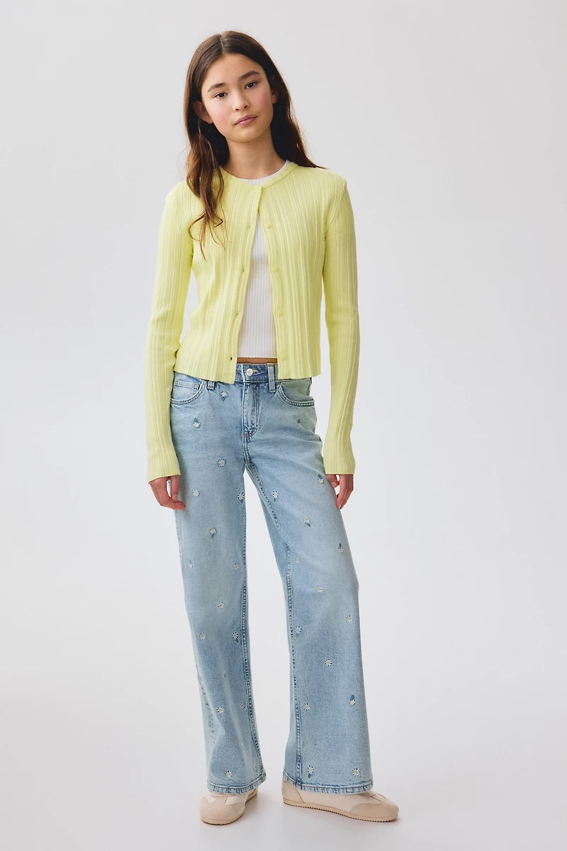 Jean ample coupe bottillon