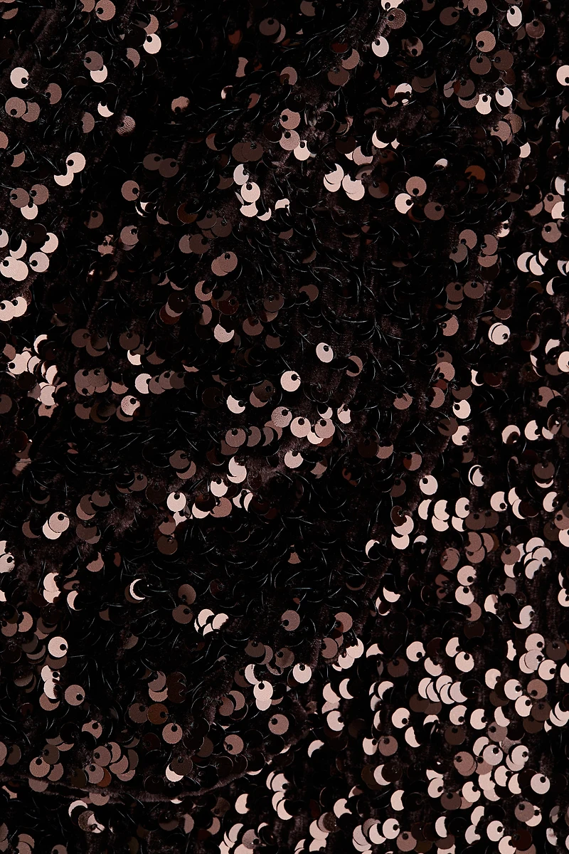 Bow-Detail Sequined Dress