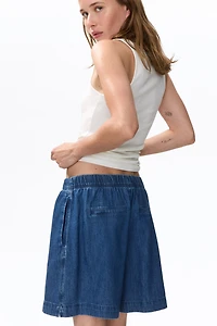 Denim Pull-On Shorts