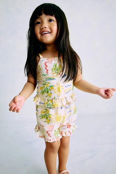2-Piece Printed Linen Set