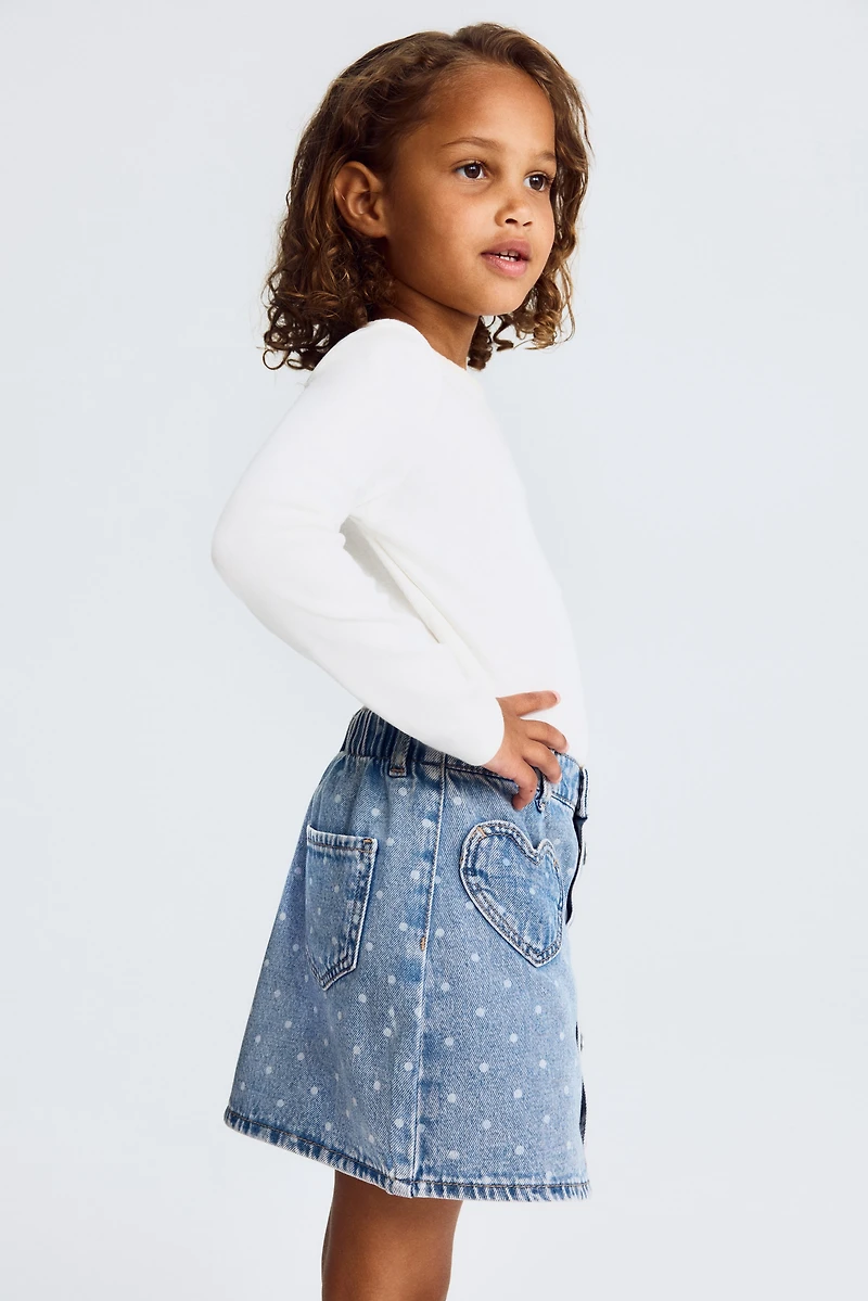 A-Line Denim Skirt