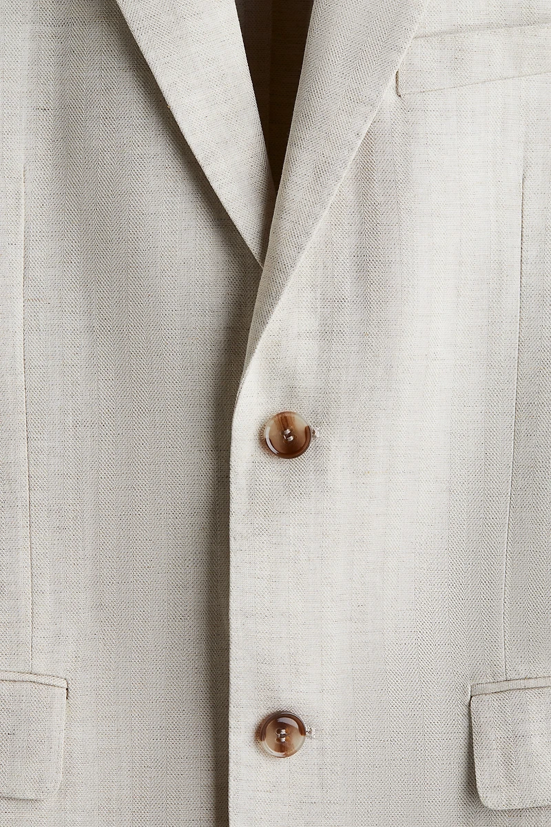 Regular-Fit Linen-Blend Jacket