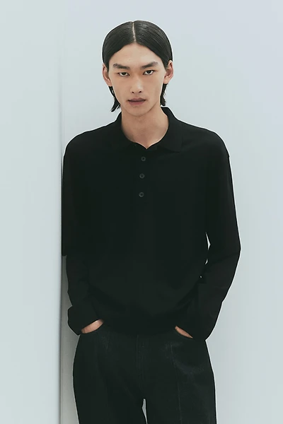 Regular Fit Fine-Knit Polo Shirt