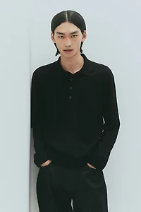 Regular Fit Fine-Knit Polo Shirt