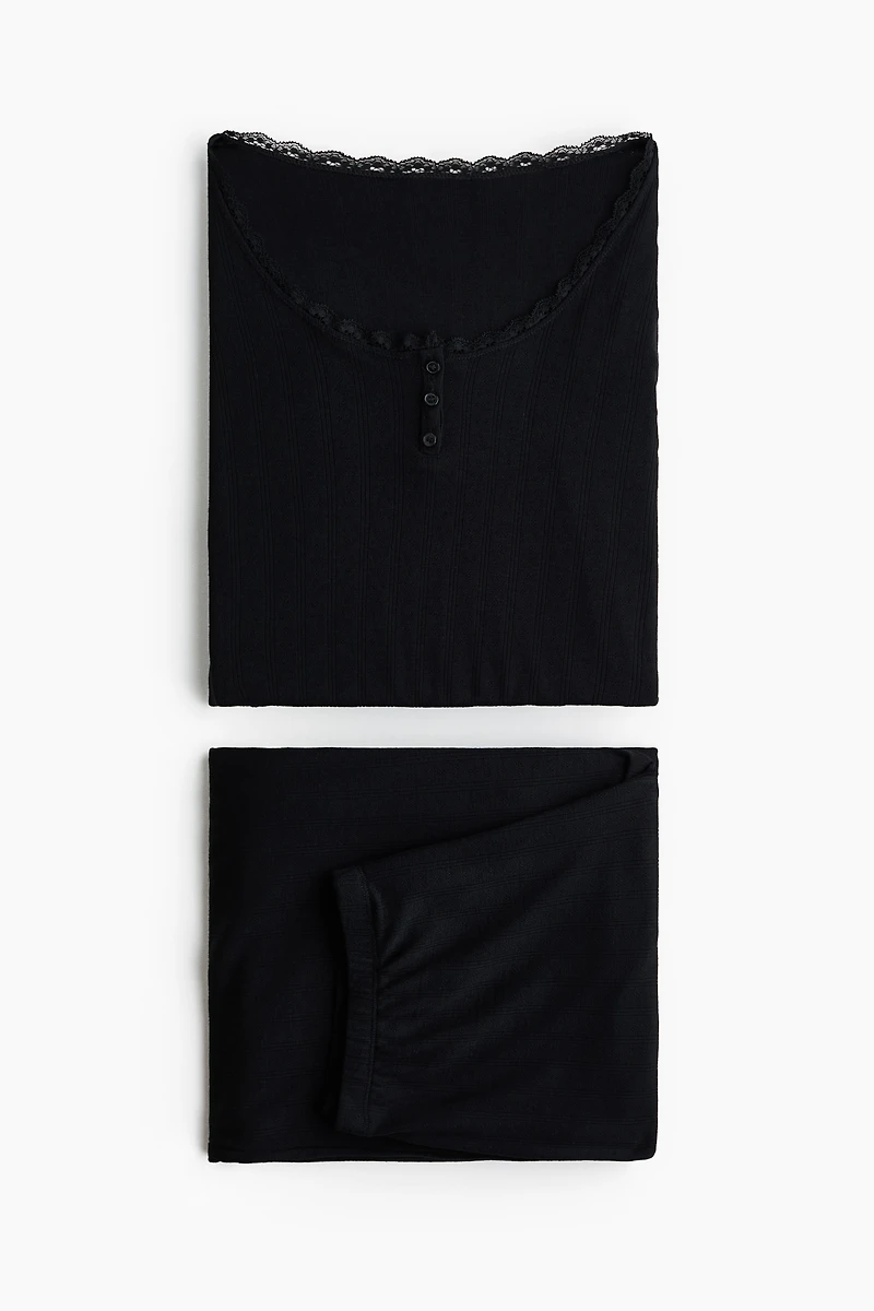 Pointelle Jersey Pajamas