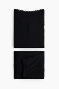 Pointelle Jersey Pajamas
