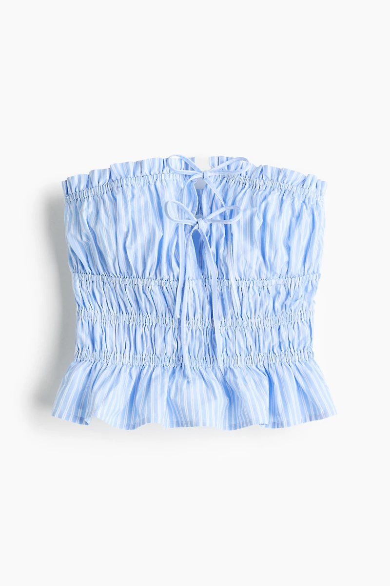 Haut bandeau en coton avec cordon de serrage