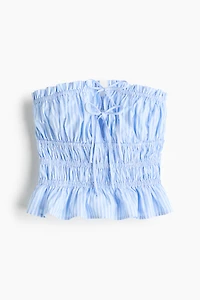 Haut bandeau en coton avec cordon de serrage